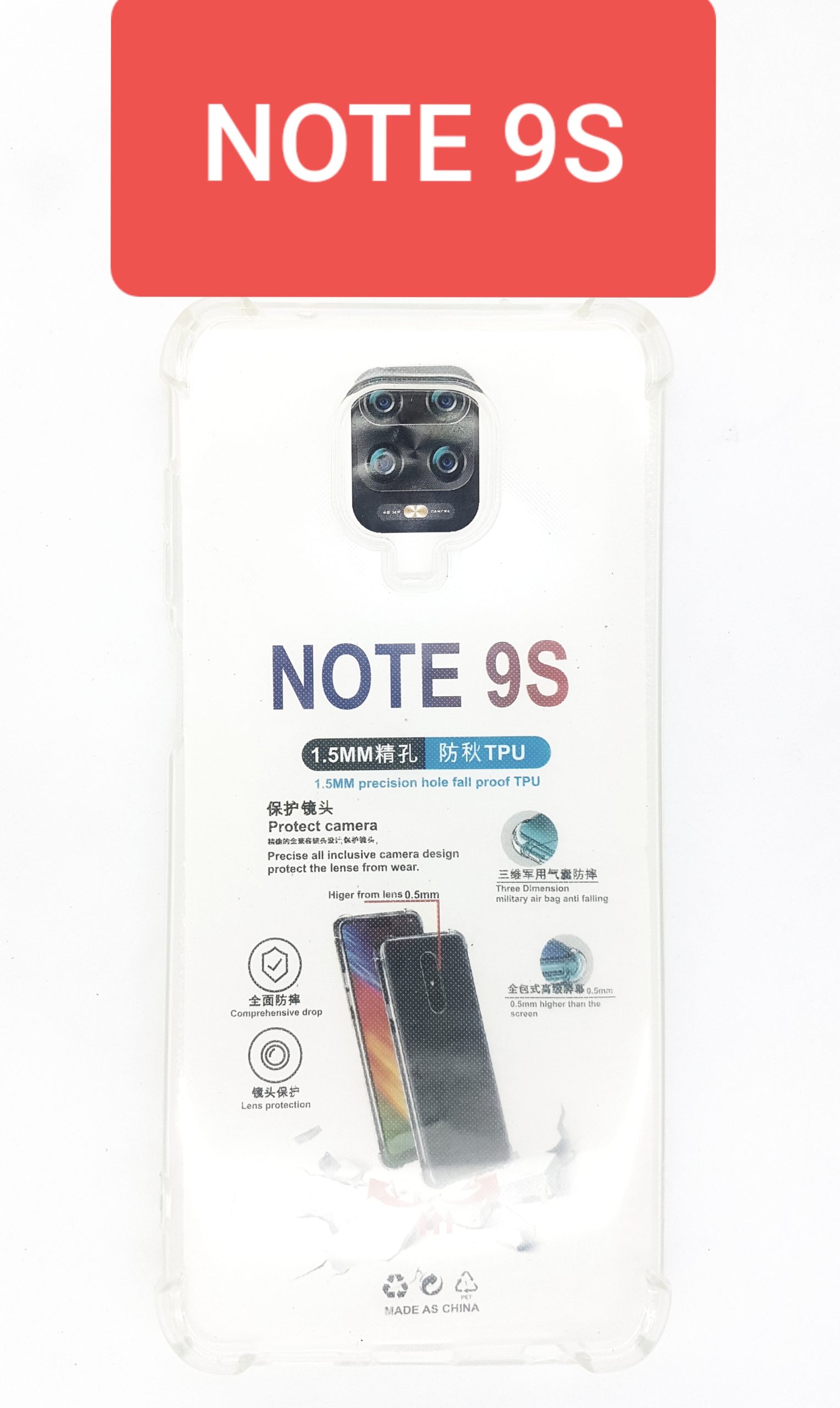 Redmi NOTE 9S Silicon Transparent Back Cover